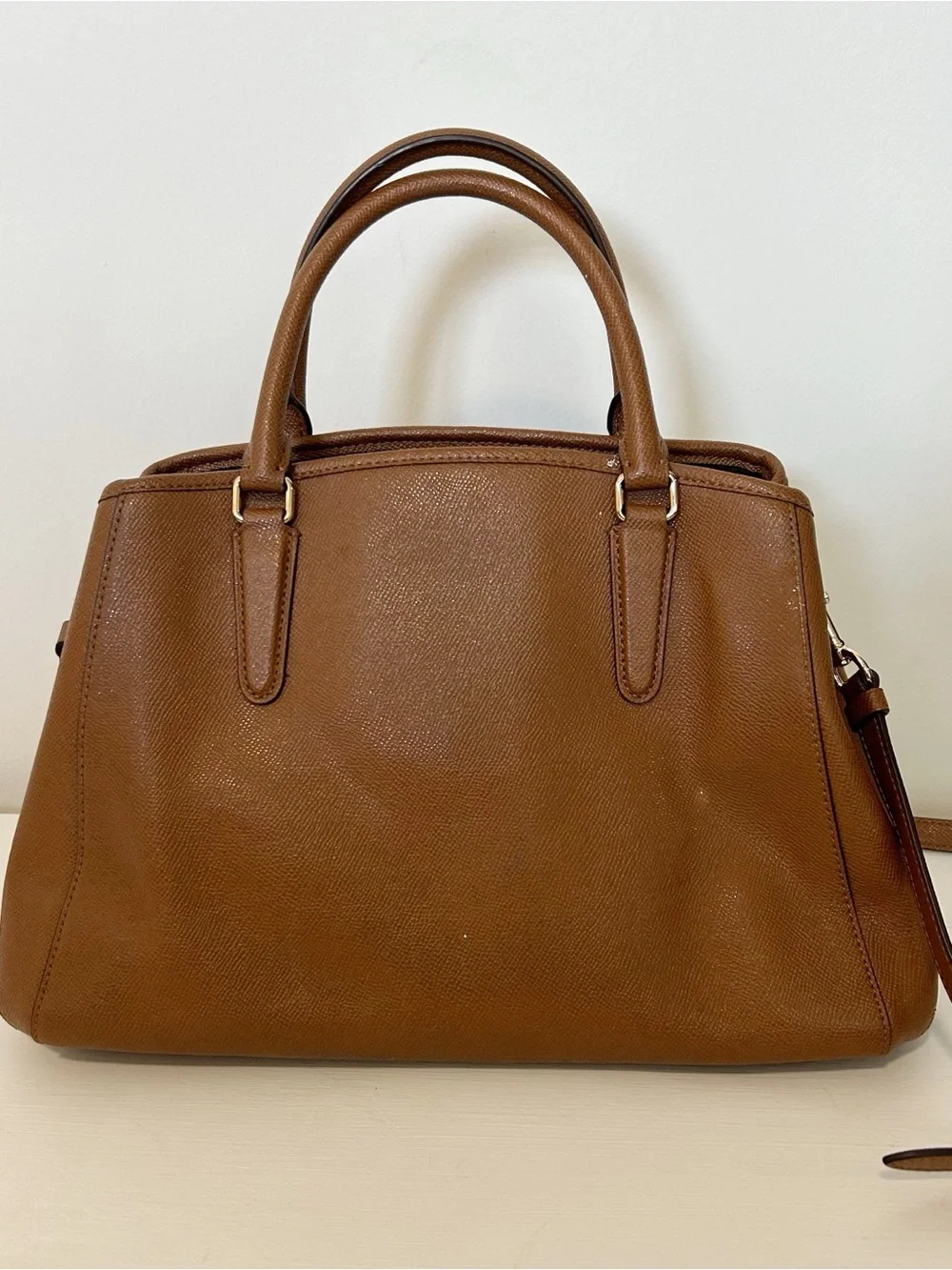 Coach Carryall Leather Satchel brown